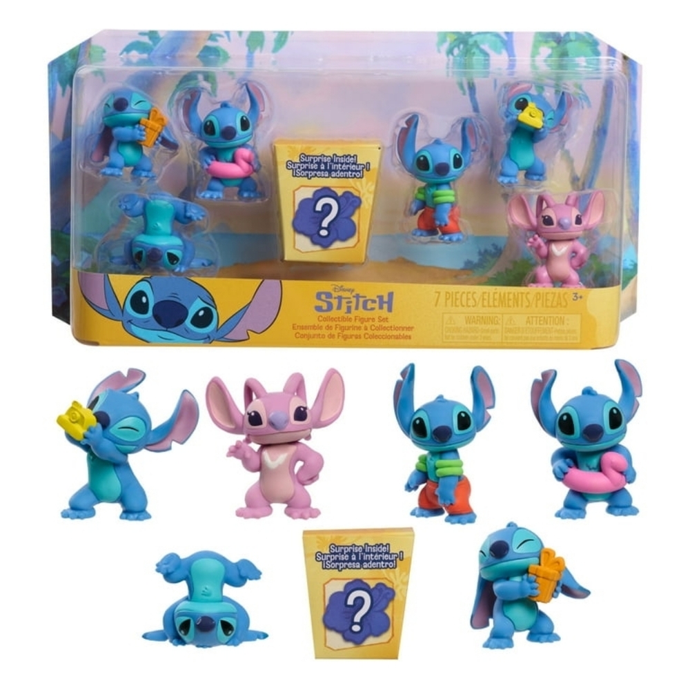 Disney Stitch Action Figure Set - Blue and Pink NWT